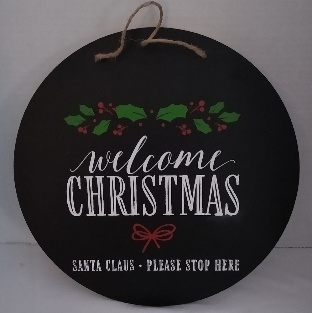 Christmas door hanger sign Chalk Couture